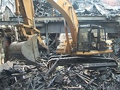 Some of the debris that had to be removed